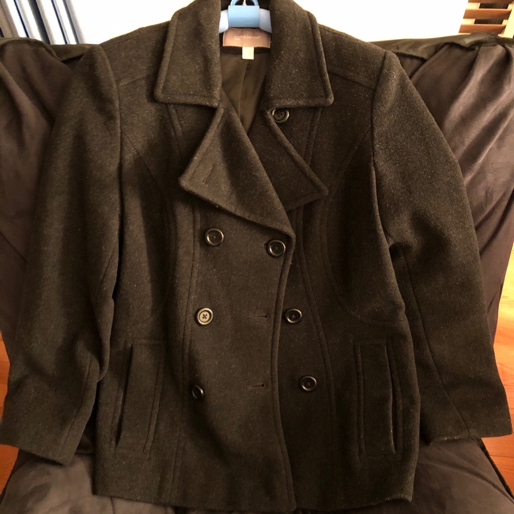 Wool Black Pea Coat